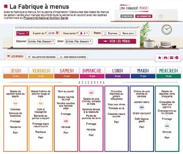 Mon menu  en un clic